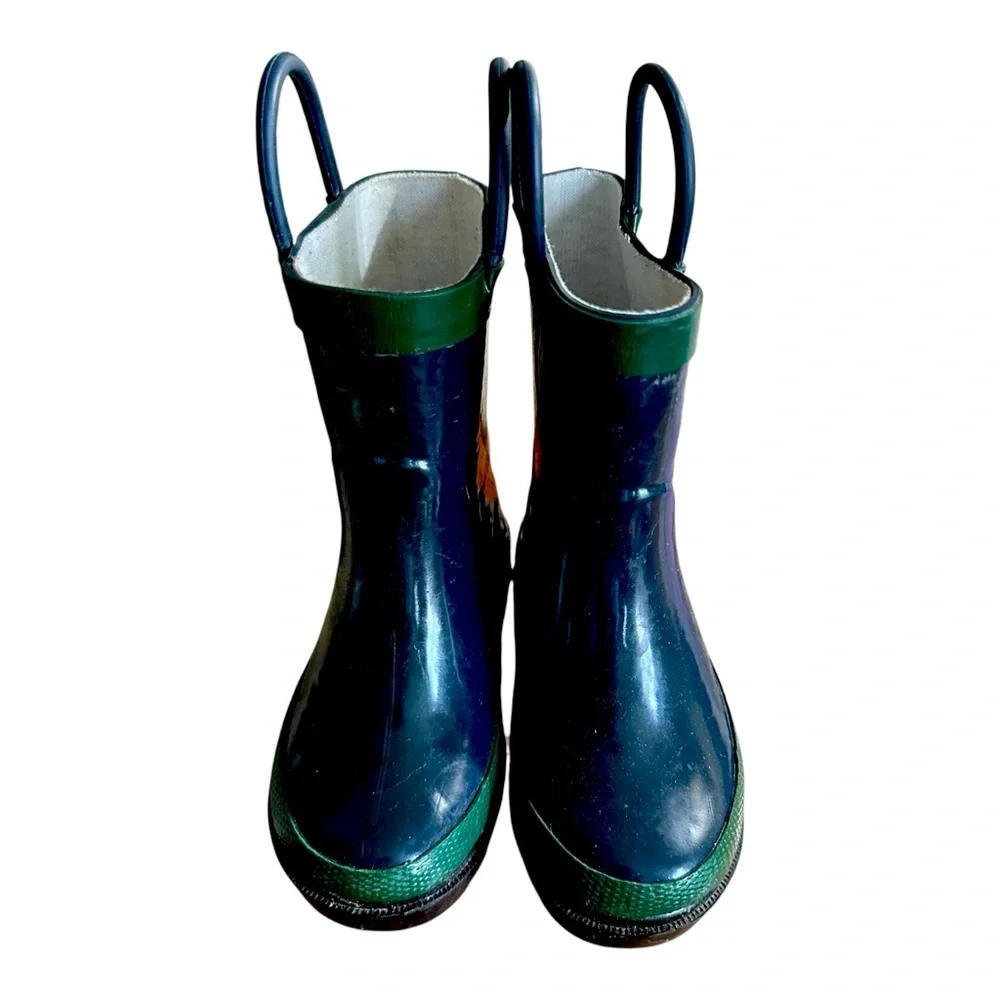 Youth Kids Western Chief Rubber Rain Boots Size 5/6Y – Navy & Green